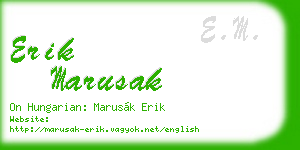 erik marusak business card